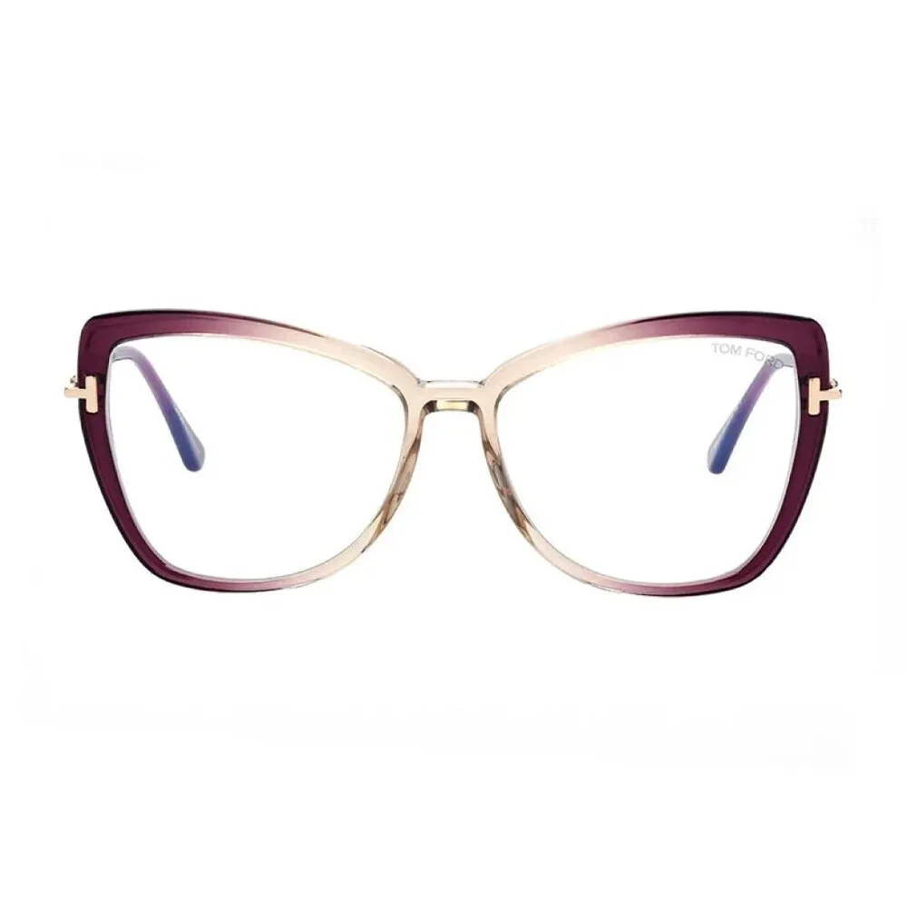 NEW TOM FORD EYEGLASSES VIOLET/GOLD WOMEN BUTTERFLY EYEWEAR